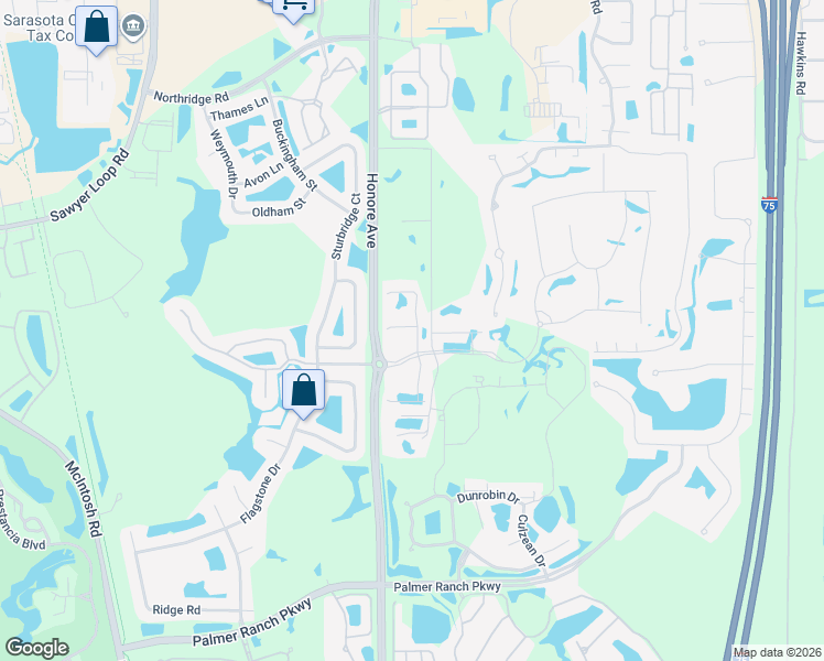 map of restaurants, bars, coffee shops, grocery stores, and more near 6902 Mandarin Road in Sarasota