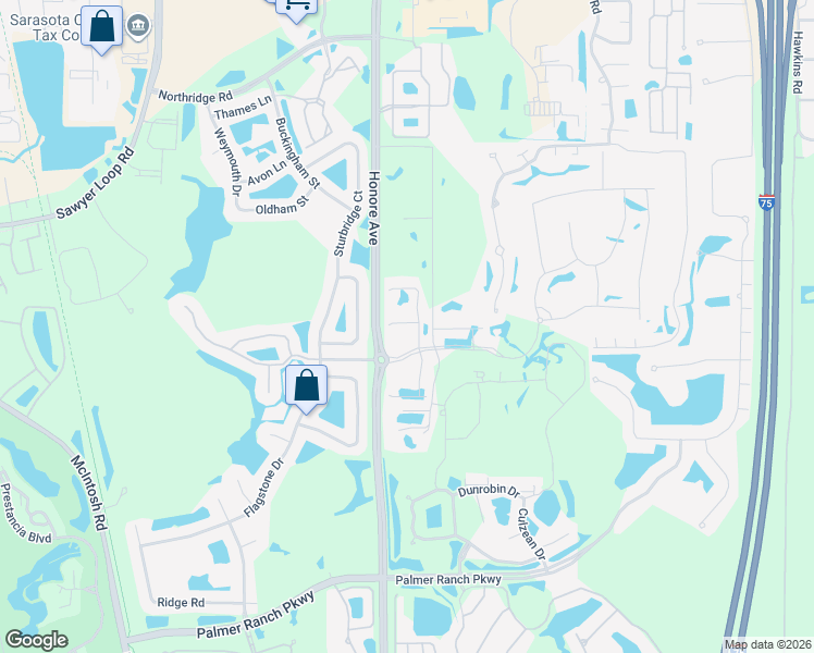 map of restaurants, bars, coffee shops, grocery stores, and more near 6902 Mandarin Road in Sarasota