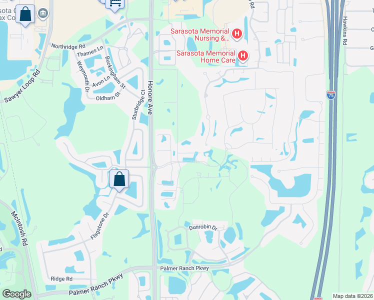 map of restaurants, bars, coffee shops, grocery stores, and more near 6925 Mandarin Road in Sarasota
