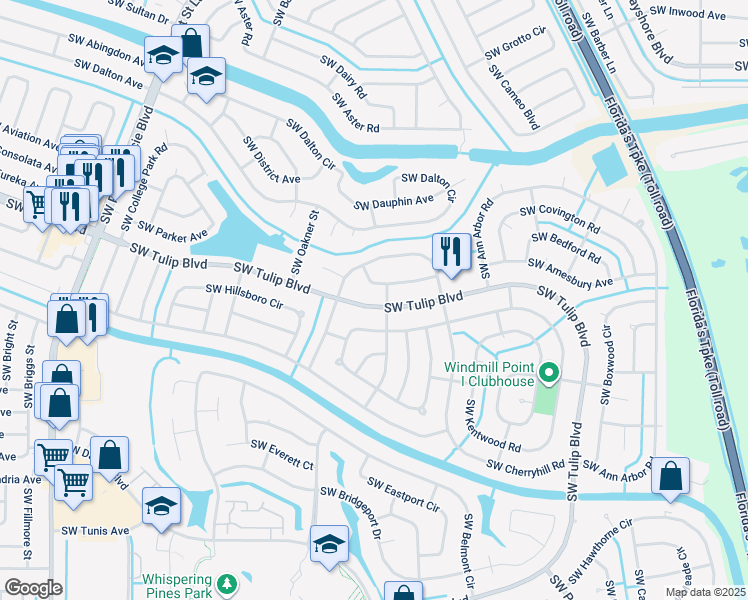 map of restaurants, bars, coffee shops, grocery stores, and more near 485 Southwest Souris Avenue in Port St. Lucie
