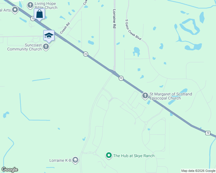 map of restaurants, bars, coffee shops, grocery stores, and more near Lorraine Road in Sarasota
