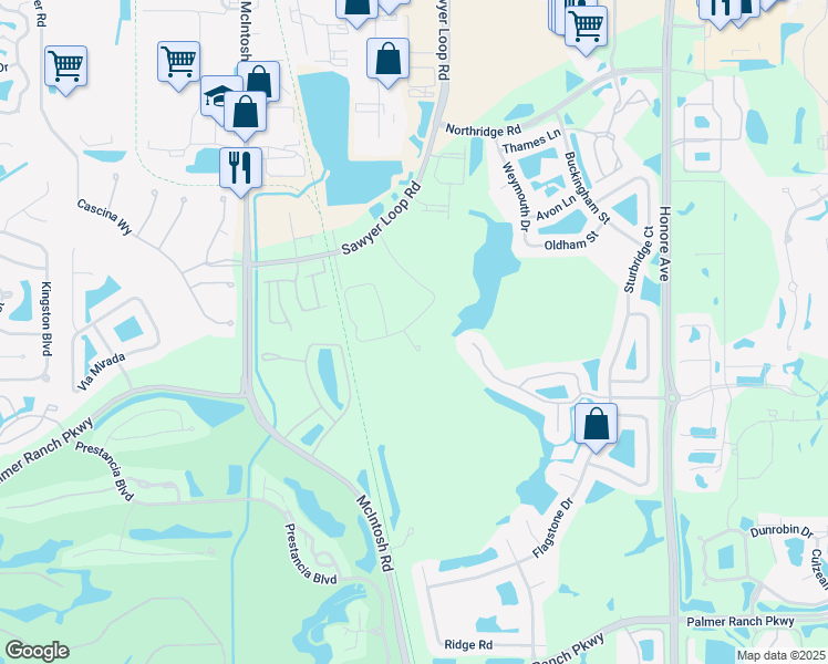 map of restaurants, bars, coffee shops, grocery stores, and more near 4900 Bridgehampton Boulevard in Sarasota