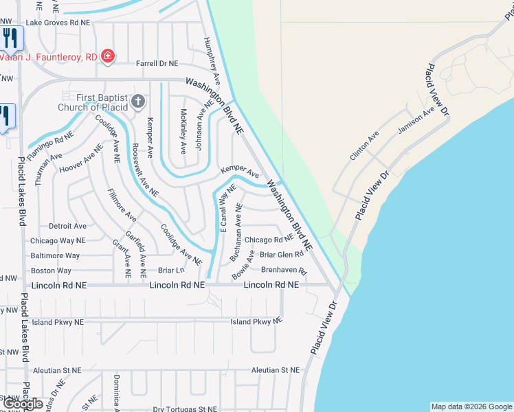 map of restaurants, bars, coffee shops, grocery stores, and more near 111 Easthampton Road Northeast in Lake Placid