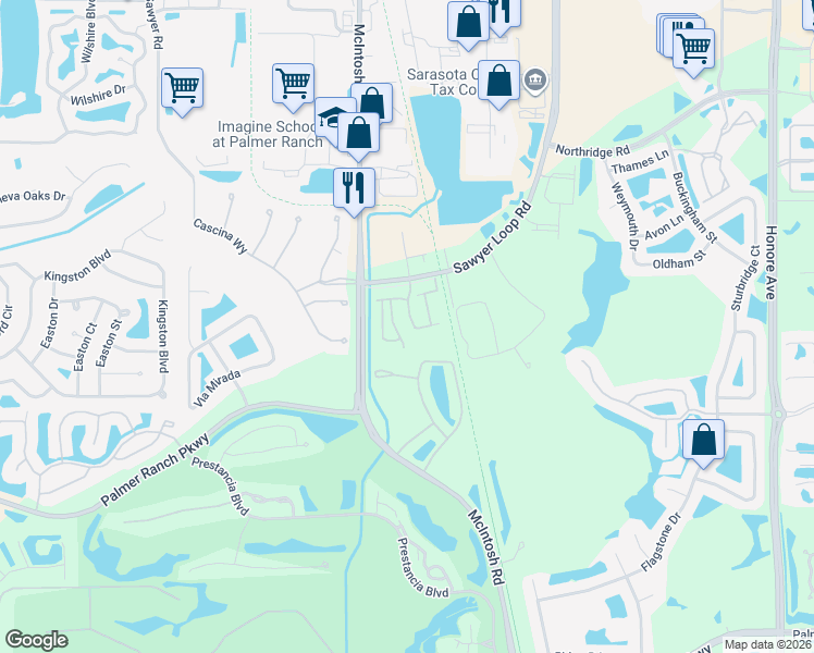 map of restaurants, bars, coffee shops, grocery stores, and more near in Sarasota
