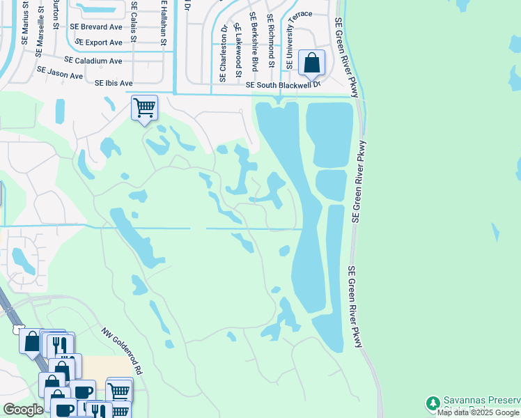 map of restaurants, bars, coffee shops, grocery stores, and more near 4353 Northwest Oak Branch Court in Jensen Beach