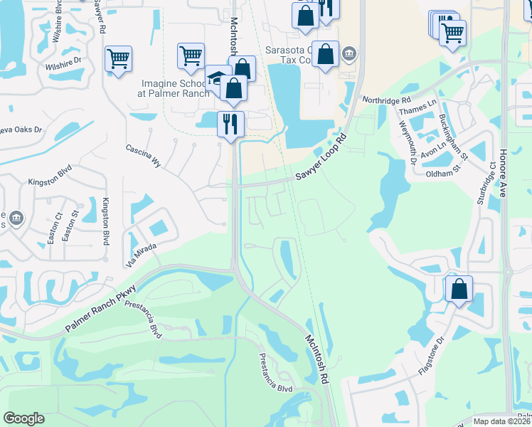 map of restaurants, bars, coffee shops, grocery stores, and more near in Sarasota