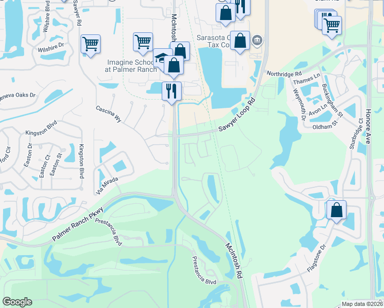 map of restaurants, bars, coffee shops, grocery stores, and more near in Sarasota
