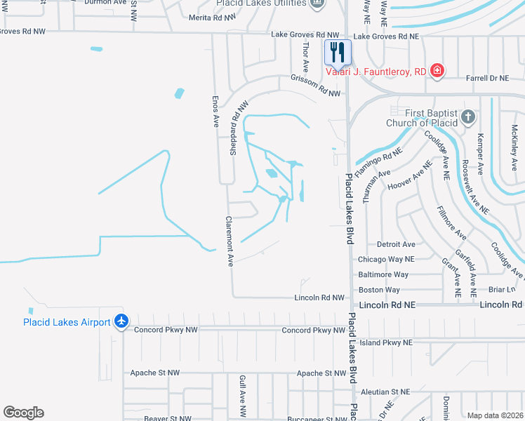 map of restaurants, bars, coffee shops, grocery stores, and more near 118 Gates Avenue in Lake Placid