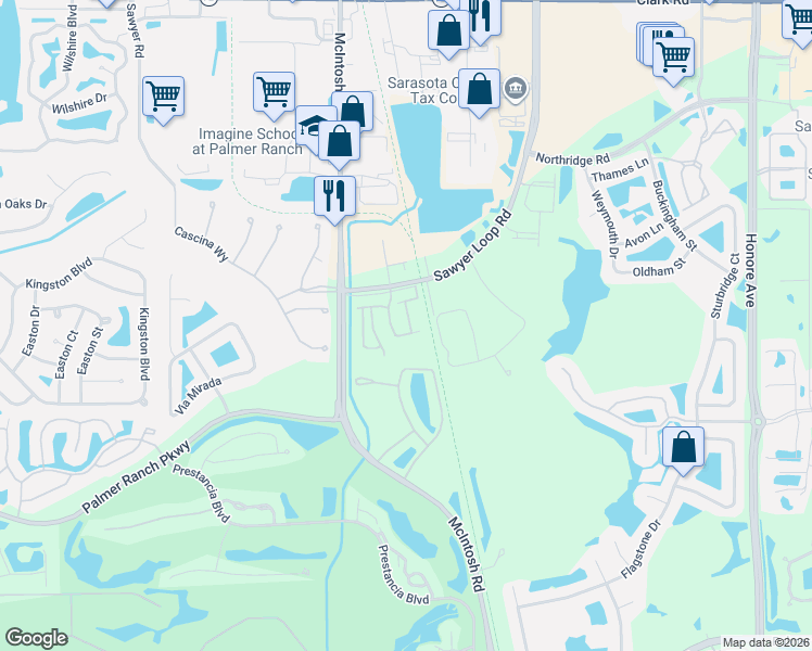 map of restaurants, bars, coffee shops, grocery stores, and more near in Sarasota