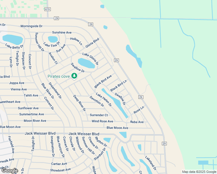 map of restaurants, bars, coffee shops, grocery stores, and more near 449 Black Bird Court in Lake Placid