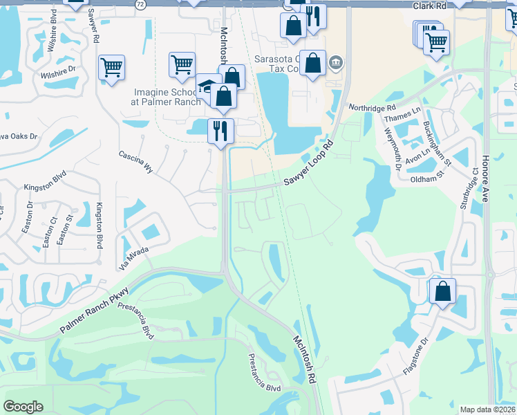 map of restaurants, bars, coffee shops, grocery stores, and more near in Sarasota