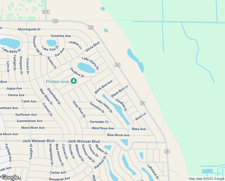 map of restaurants, bars, coffee shops, grocery stores, and more near 449 Black Bird Court in Lake Placid