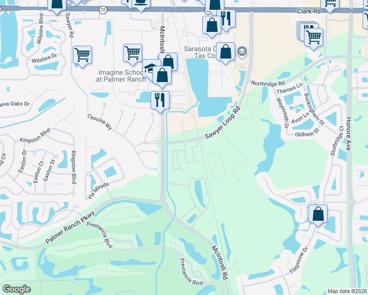 map of restaurants, bars, coffee shops, grocery stores, and more near in Sarasota