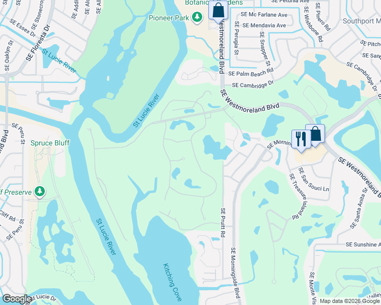 map of restaurants, bars, coffee shops, grocery stores, and more near 161 Southeast Via Sangro in Port St. Lucie