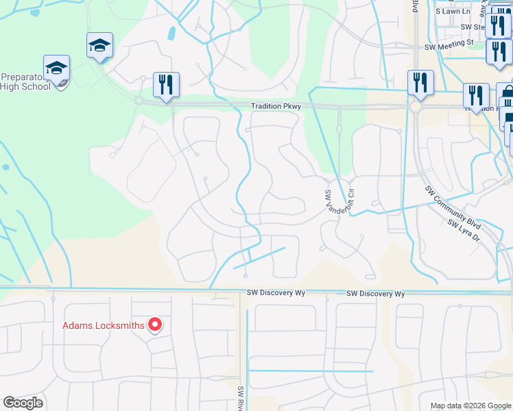 map of restaurants, bars, coffee shops, grocery stores, and more near 12142 Southwest Bennington Circle in Port St. Lucie