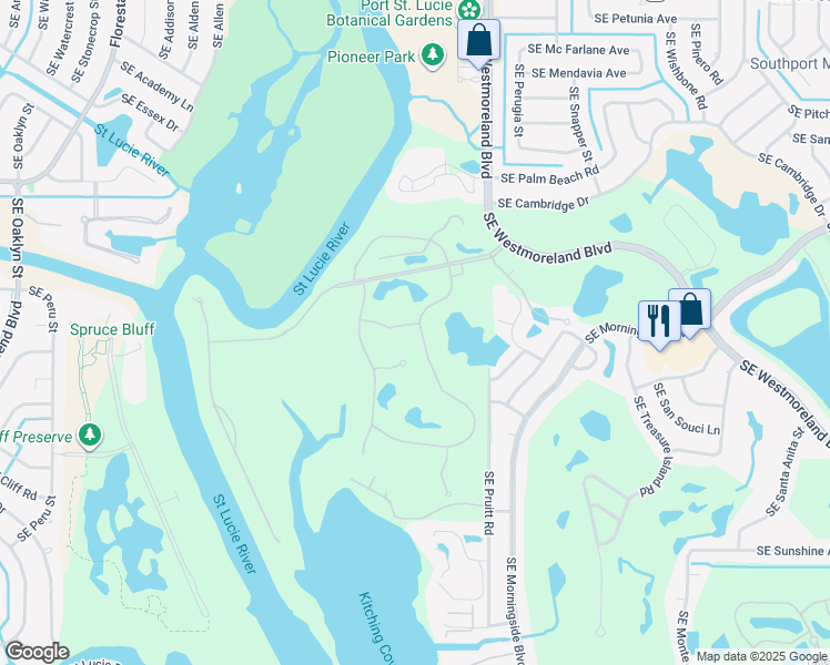 map of restaurants, bars, coffee shops, grocery stores, and more near 161 Southeast Via Sangro in Port St. Lucie