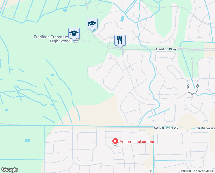 map of restaurants, bars, coffee shops, grocery stores, and more near 12867 Southwest Lake Fern Circle in Port St. Lucie