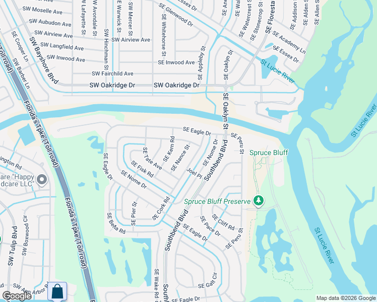 map of restaurants, bars, coffee shops, grocery stores, and more near 476 Southeast Cork Road in Port St. Lucie