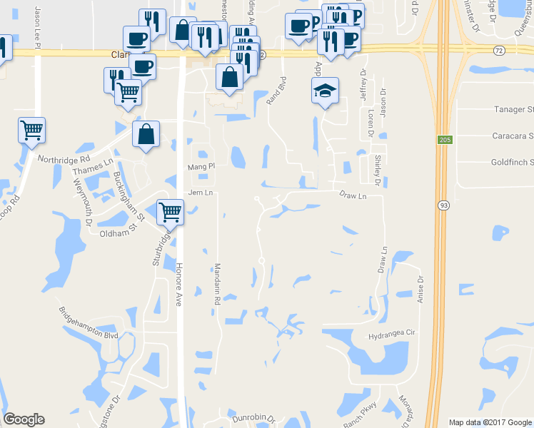 map of restaurants, bars, coffee shops, grocery stores, and more near 6420 Carrington Circle in Sarasota