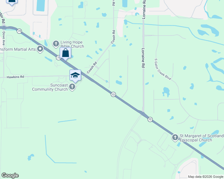 map of restaurants, bars, coffee shops, grocery stores, and more near 8276 Larkspur Circle in Sarasota