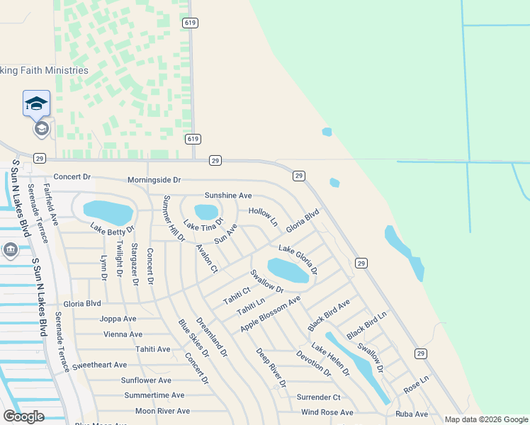 map of restaurants, bars, coffee shops, grocery stores, and more near Hollow Lane in Lake Placid