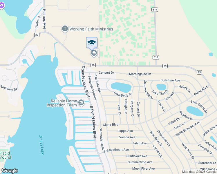 map of restaurants, bars, coffee shops, grocery stores, and more near 820 Lake Betty Drive in Lake Placid