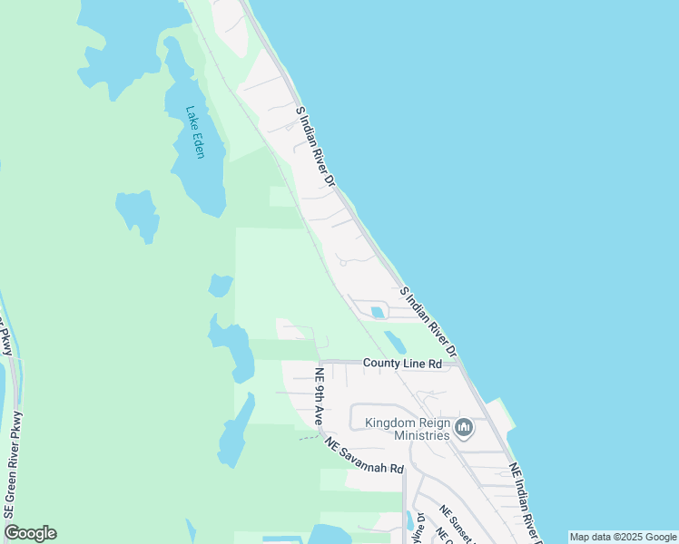 map of restaurants, bars, coffee shops, grocery stores, and more near 121 Eden Creek Lane in Jensen Beach