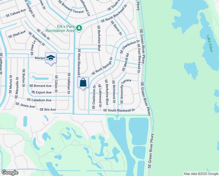 map of restaurants, bars, coffee shops, grocery stores, and more near 2481 Southeast Berkshire Boulevard in Port St. Lucie