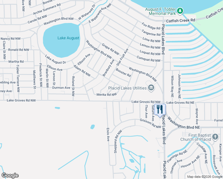 map of restaurants, bars, coffee shops, grocery stores, and more near Herman Avenue in Lake Placid