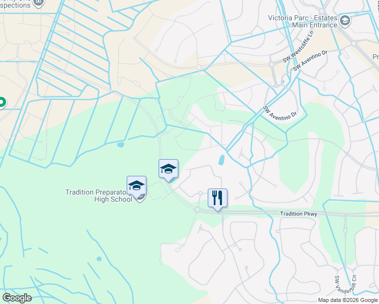 map of restaurants, bars, coffee shops, grocery stores, and more near 10685 Southwest Stony Creek Way in Port Saint Lucie