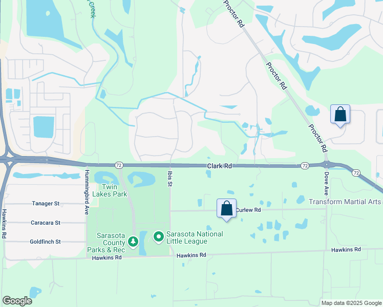map of restaurants, bars, coffee shops, grocery stores, and more near 6940 Scrub Jay Drive in Sarasota