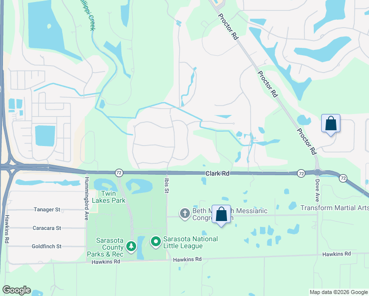 map of restaurants, bars, coffee shops, grocery stores, and more near 6981 Scrub Jay Drive in Sarasota