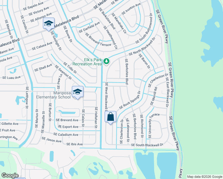 map of restaurants, bars, coffee shops, grocery stores, and more near 2310 Southeast Beechwood Terrace in Port St. Lucie