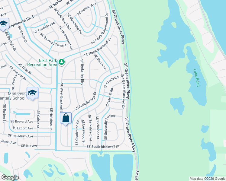 map of restaurants, bars, coffee shops, grocery stores, and more near 2314 Southeast Hurley Court in Port St. Lucie