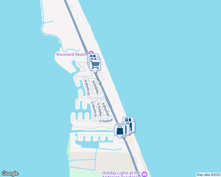 map of restaurants, bars, coffee shops, grocery stores, and more near 10680 South Ocean Drive in Jensen Beach