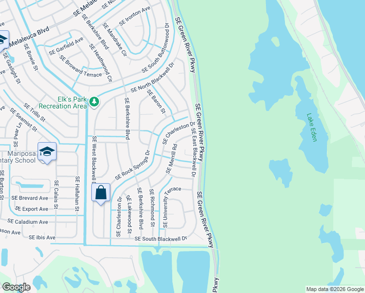 map of restaurants, bars, coffee shops, grocery stores, and more near 2314 Southeast Hurley Court in Port St. Lucie