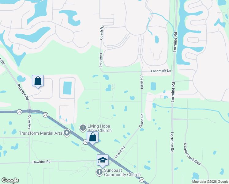 map of restaurants, bars, coffee shops, grocery stores, and more near 1301 Hialeah Road in Sarasota