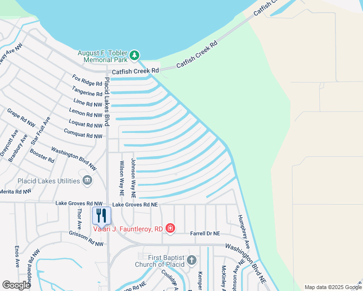 map of restaurants, bars, coffee shops, grocery stores, and more near 200-382 Anderson Street Northeast in Lake Placid