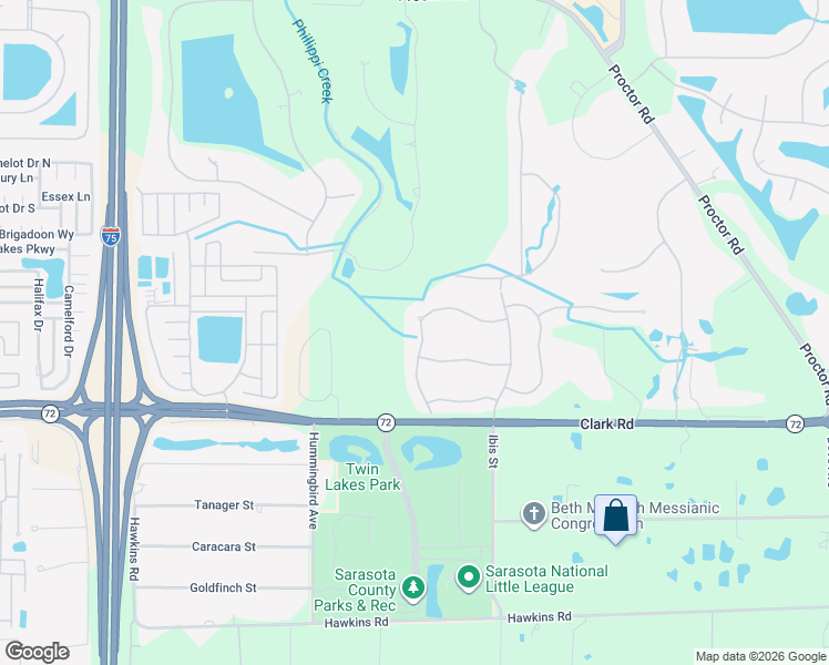 map of restaurants, bars, coffee shops, grocery stores, and more near 5690 Rock Dove Drive in Sarasota