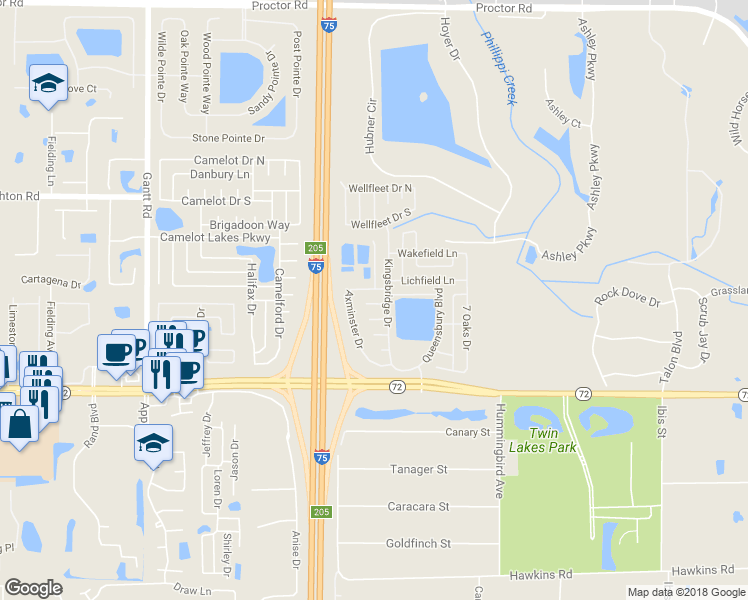 map of restaurants, bars, coffee shops, grocery stores, and more near 6252 Colfield Circle in Sarasota