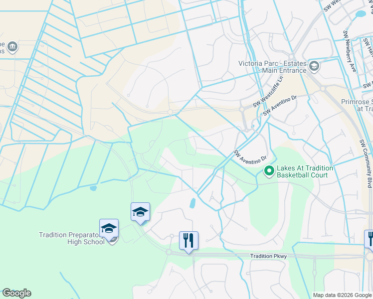 map of restaurants, bars, coffee shops, grocery stores, and more near 12329 sw arabella dr in Port St. Lucie