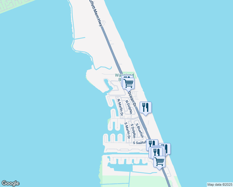 map of restaurants, bars, coffee shops, grocery stores, and more near 77 South Las Olas Drive in Jensen Beach