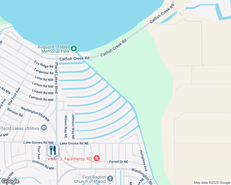 map of restaurants, bars, coffee shops, grocery stores, and more near 382 Anderson St NE in Lake Placid