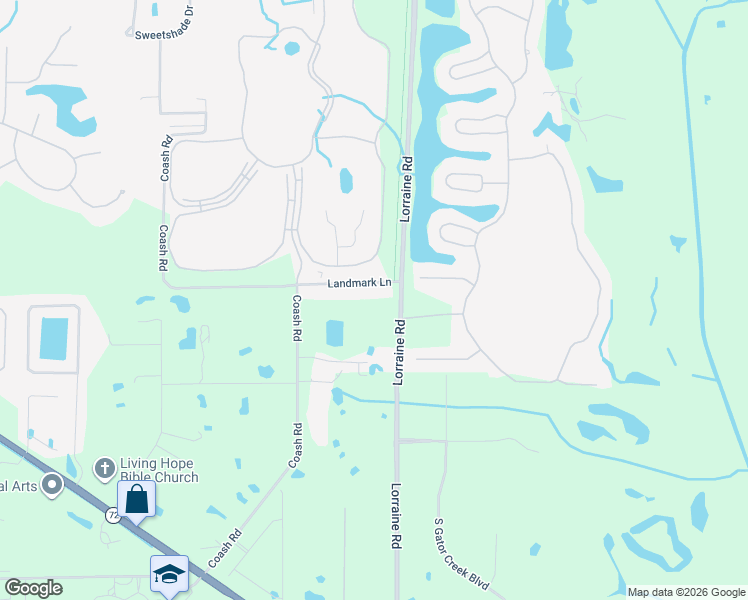 map of restaurants, bars, coffee shops, grocery stores, and more near 8145 Landmark Lane in Sarasota