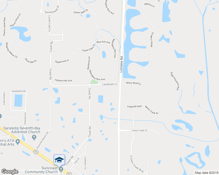 map of restaurants, bars, coffee shops, grocery stores, and more near 8145 Landmark Lane in Sarasota