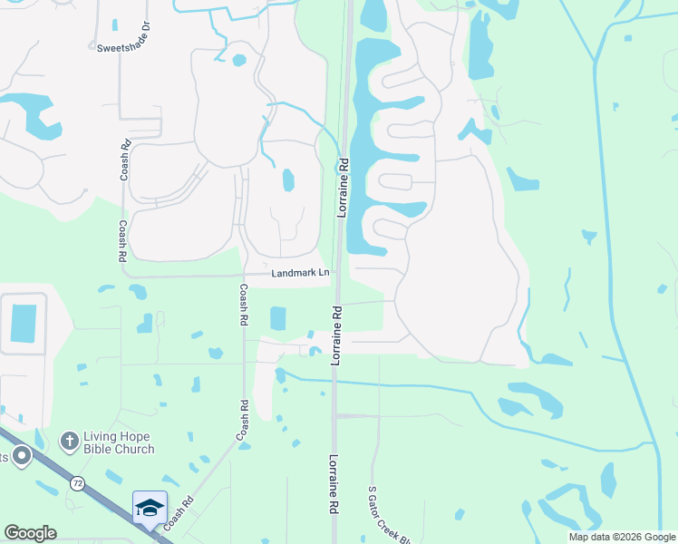 map of restaurants, bars, coffee shops, grocery stores, and more near Lorraine Road in Sarasota