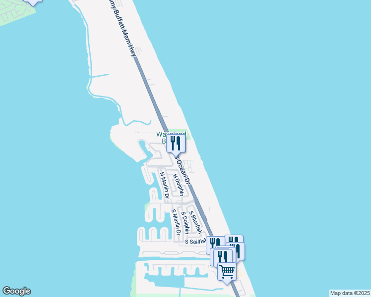 map of restaurants, bars, coffee shops, grocery stores, and more near 10410 South Ocean Drive in Jensen Beach