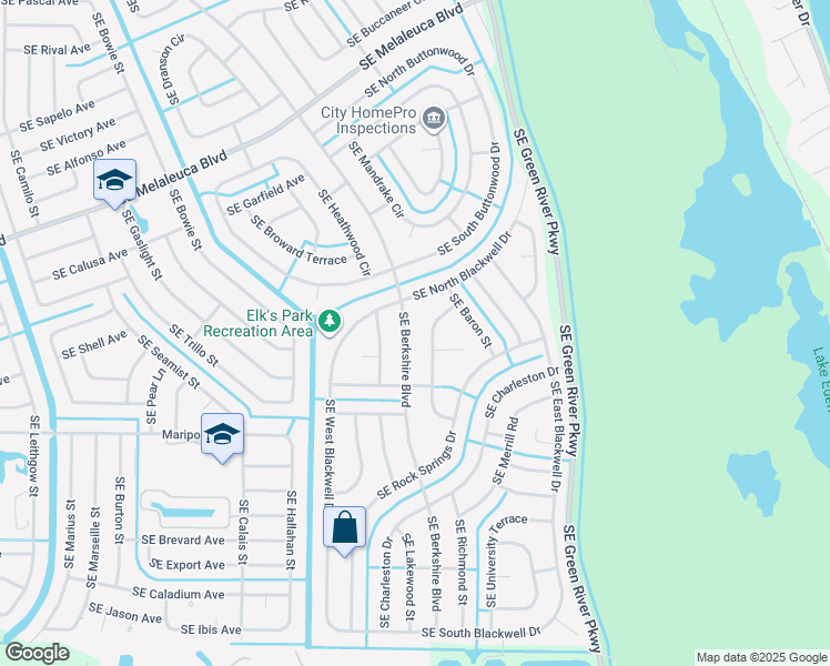 map of restaurants, bars, coffee shops, grocery stores, and more near 2241 Southeast Berkshire Boulevard in Port St. Lucie
