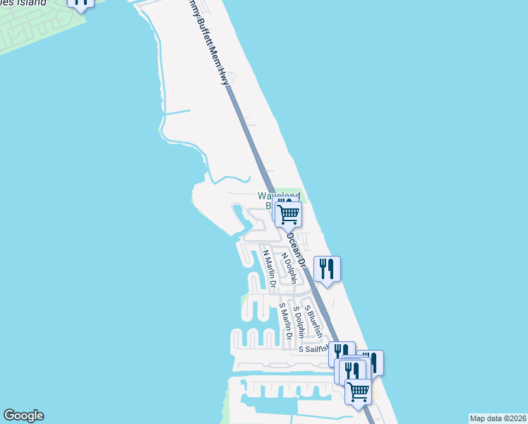 map of restaurants, bars, coffee shops, grocery stores, and more near 113 North Las Olas Drive in Jensen Beach