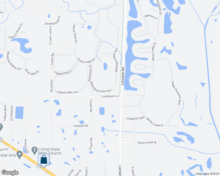 map of restaurants, bars, coffee shops, grocery stores, and more near 5301 Mahogany Run Avenue in Sarasota